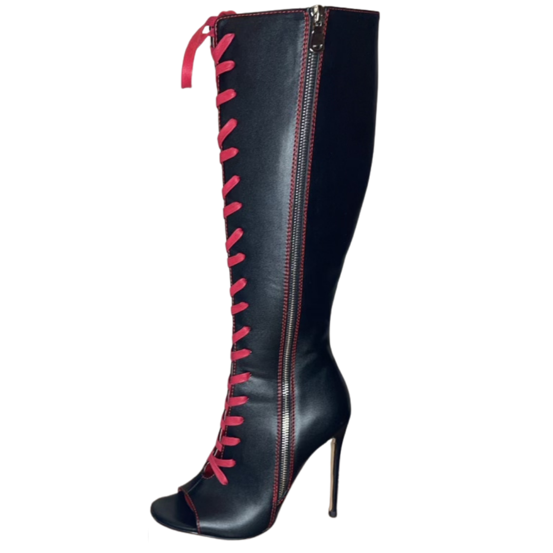 Cherry Knee High Boots